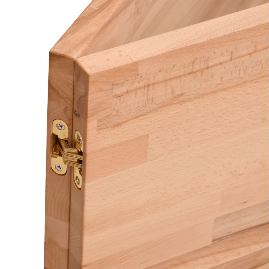 Työpenkki 200X55X81,5 Cm Täysi Pyökki Ja Metalli