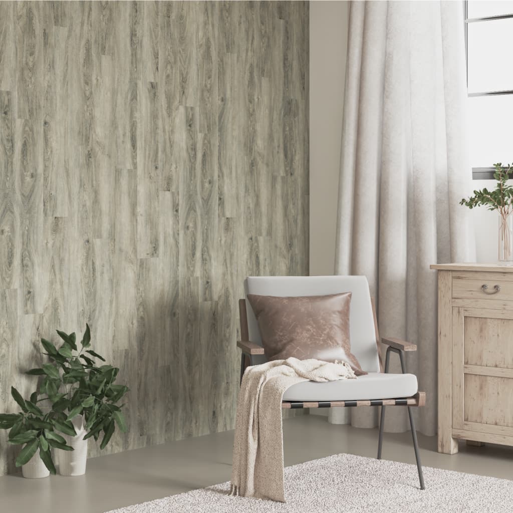 Seinäpaneelit Puutyyli Harmaa Pvc 4,12 M²