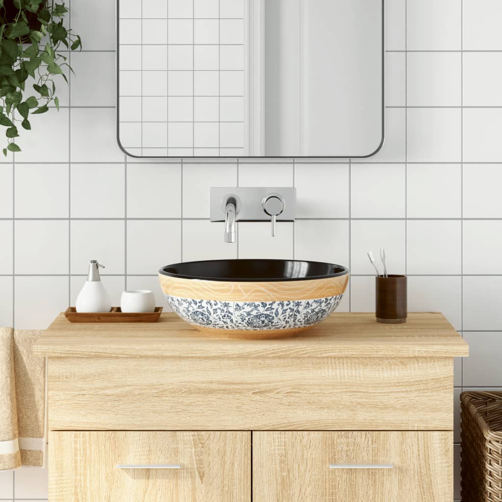 Pesuallas Työtasolle Monivärinen Pyöreä Φ41X14 Cm Keraaminen