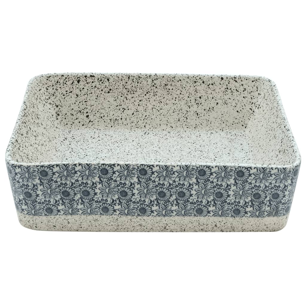 Pesuallas Tasolle Harmaa Suorakaide 46X35,5X13 Cm Keraaminen