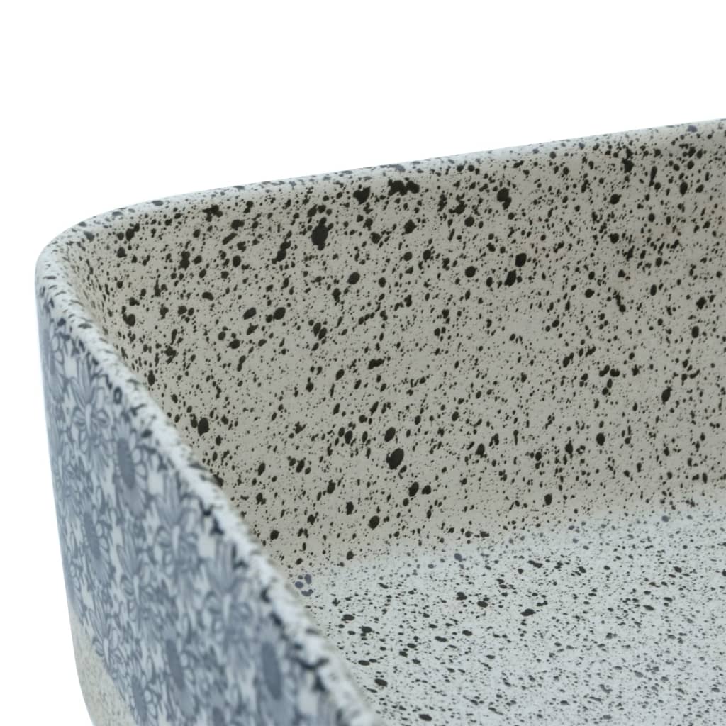 Pesuallas Tasolle Harmaa Suorakaide 46X35,5X13 Cm Keraaminen