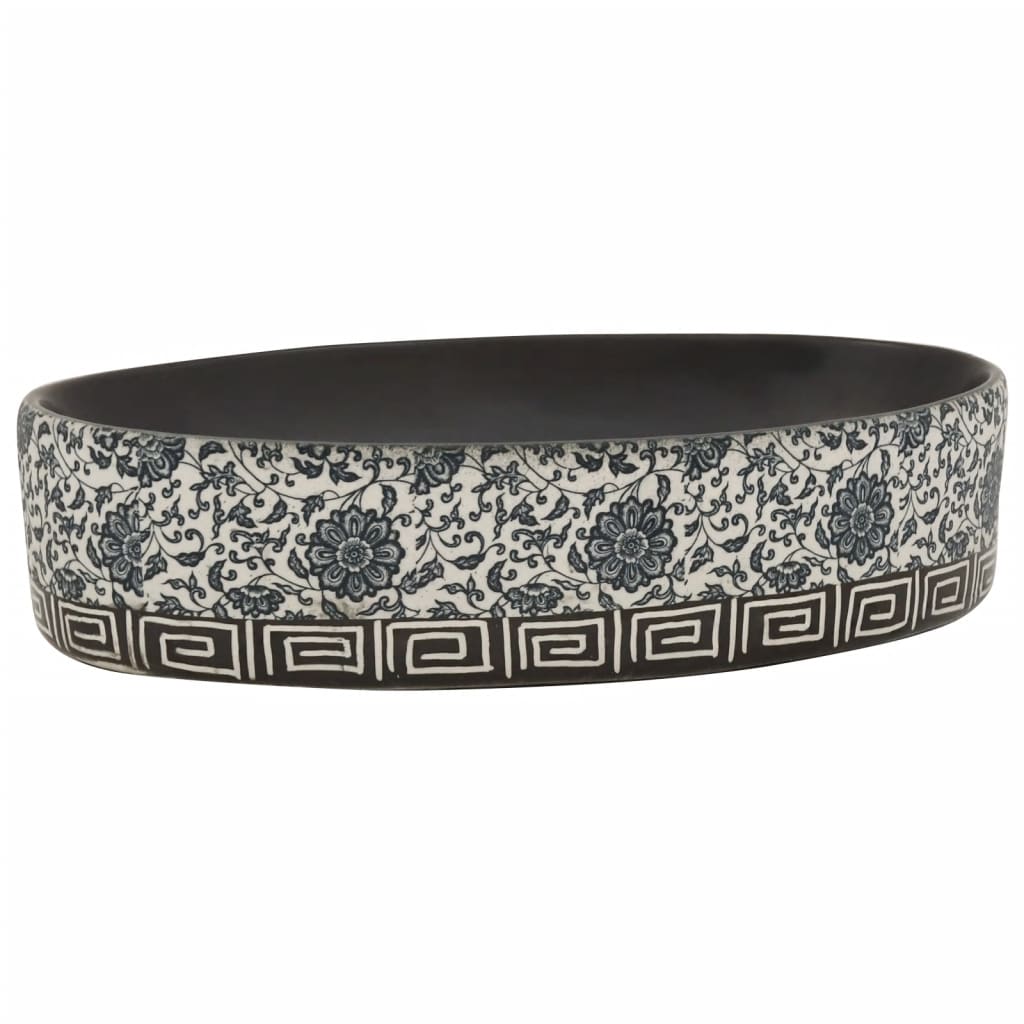 Pesuallas Tasolle Musta/Sin Ovaali 56,5X36,5X13,5 Cm Keraaminen
