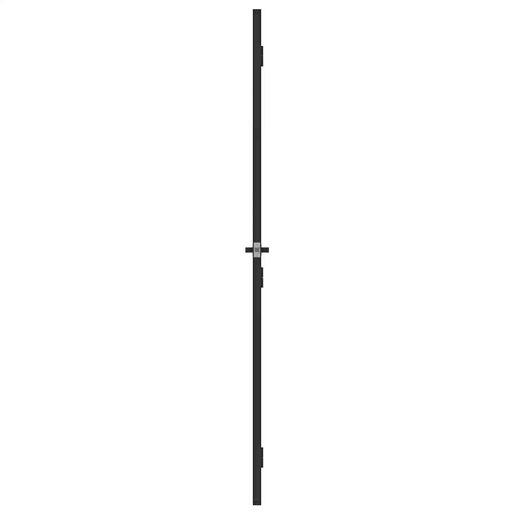 Sisäovi Ohut Musta 93X201,5 Cm Karkaistu Lasi Ja Alumiini