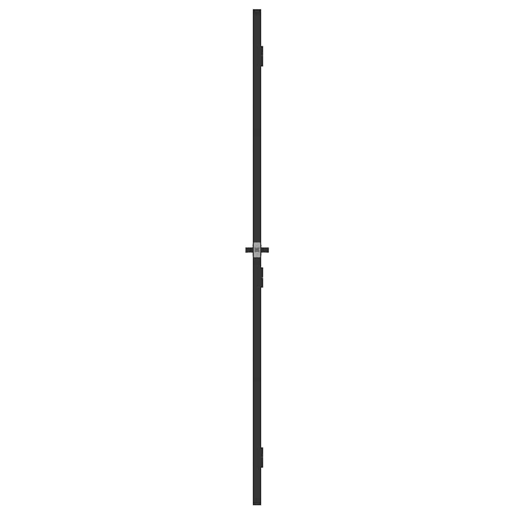 Sisäovi Ohut Musta 76X201,5 Cm Karkaistu Lasi Ja Alumiini