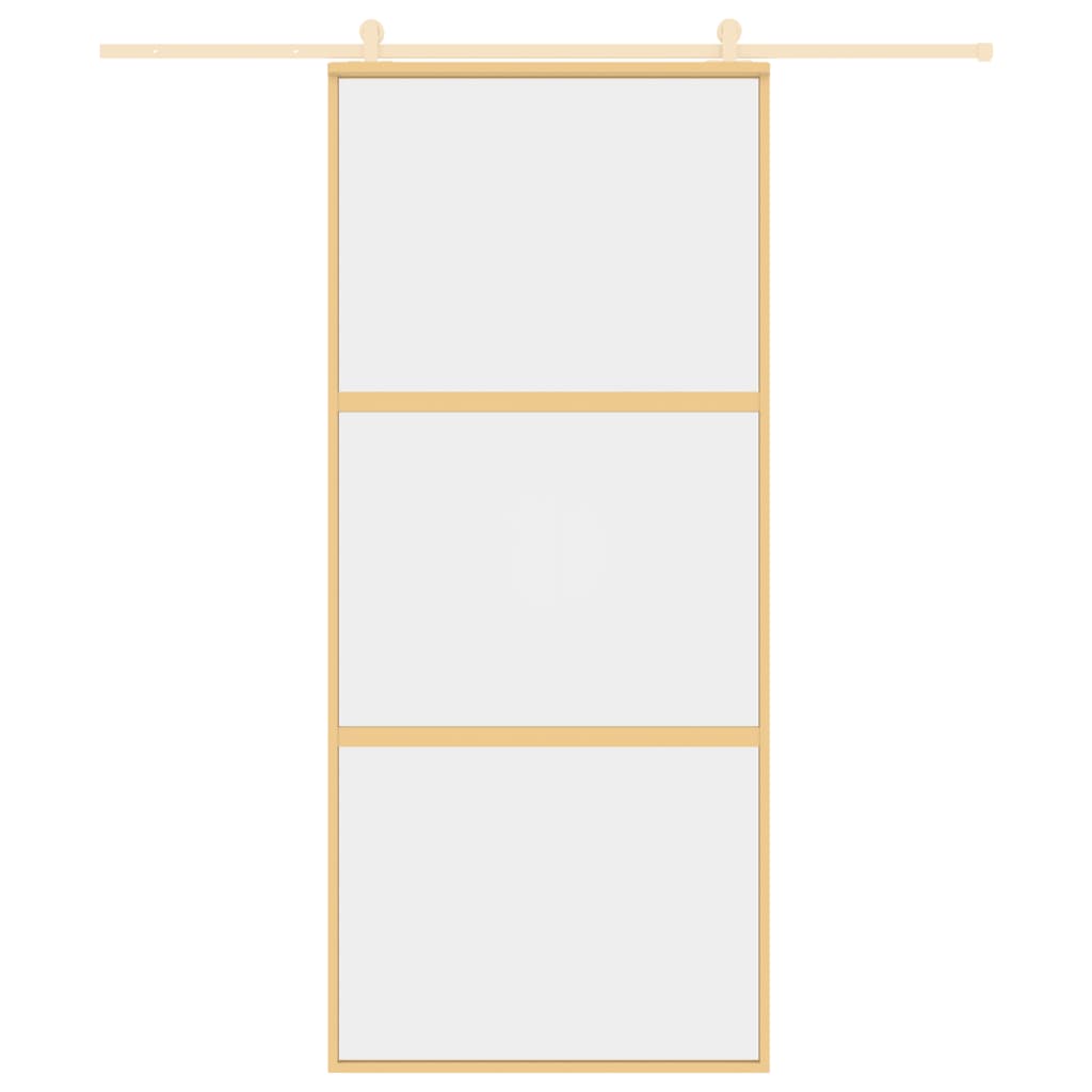 Liukuovi Kulta 90X205 Cm Kirkas Esg-Lasi Ja Alumiini