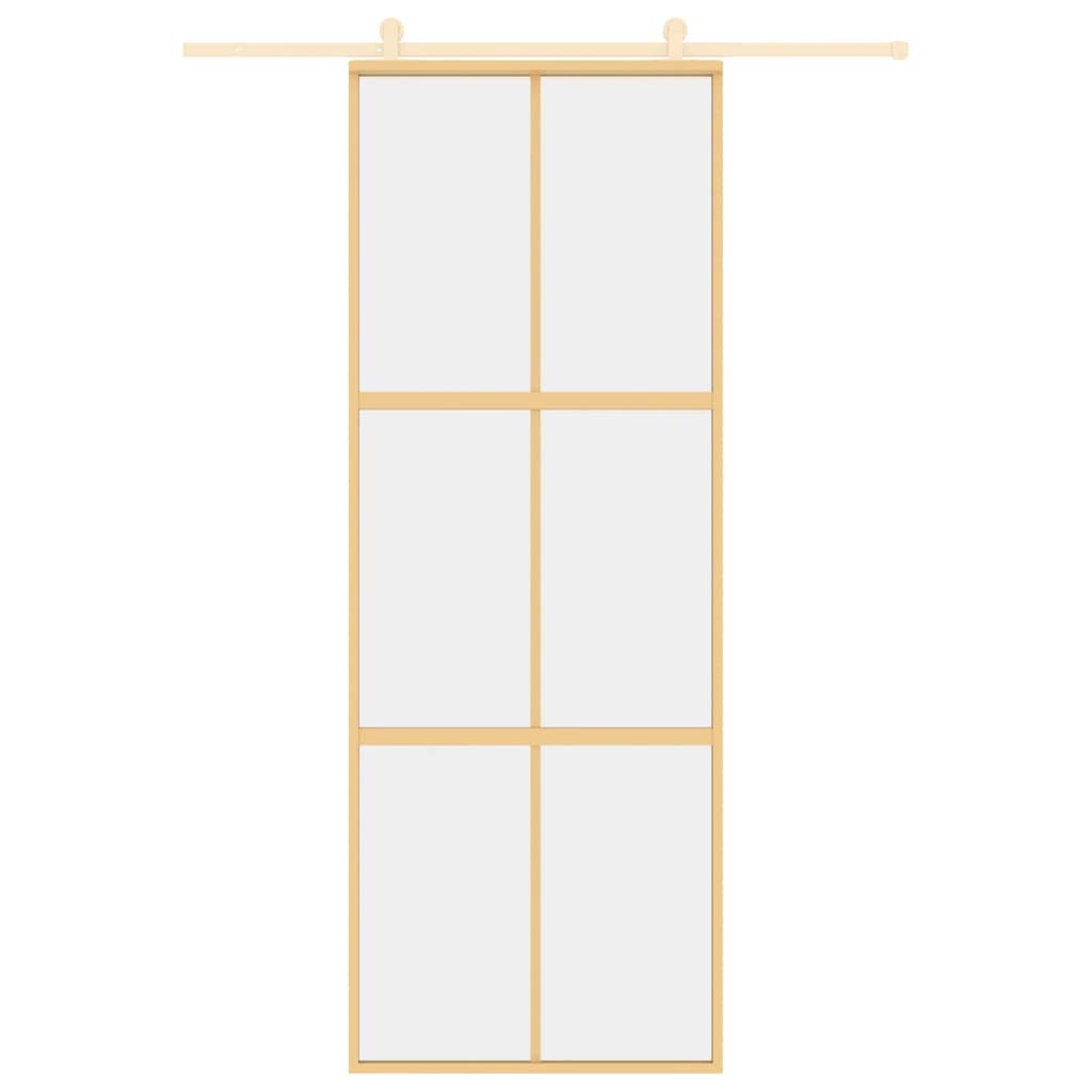 Liukuovi Kulta 76X205 Cm Kirkas Esg-Lasi Ja Alumiini
