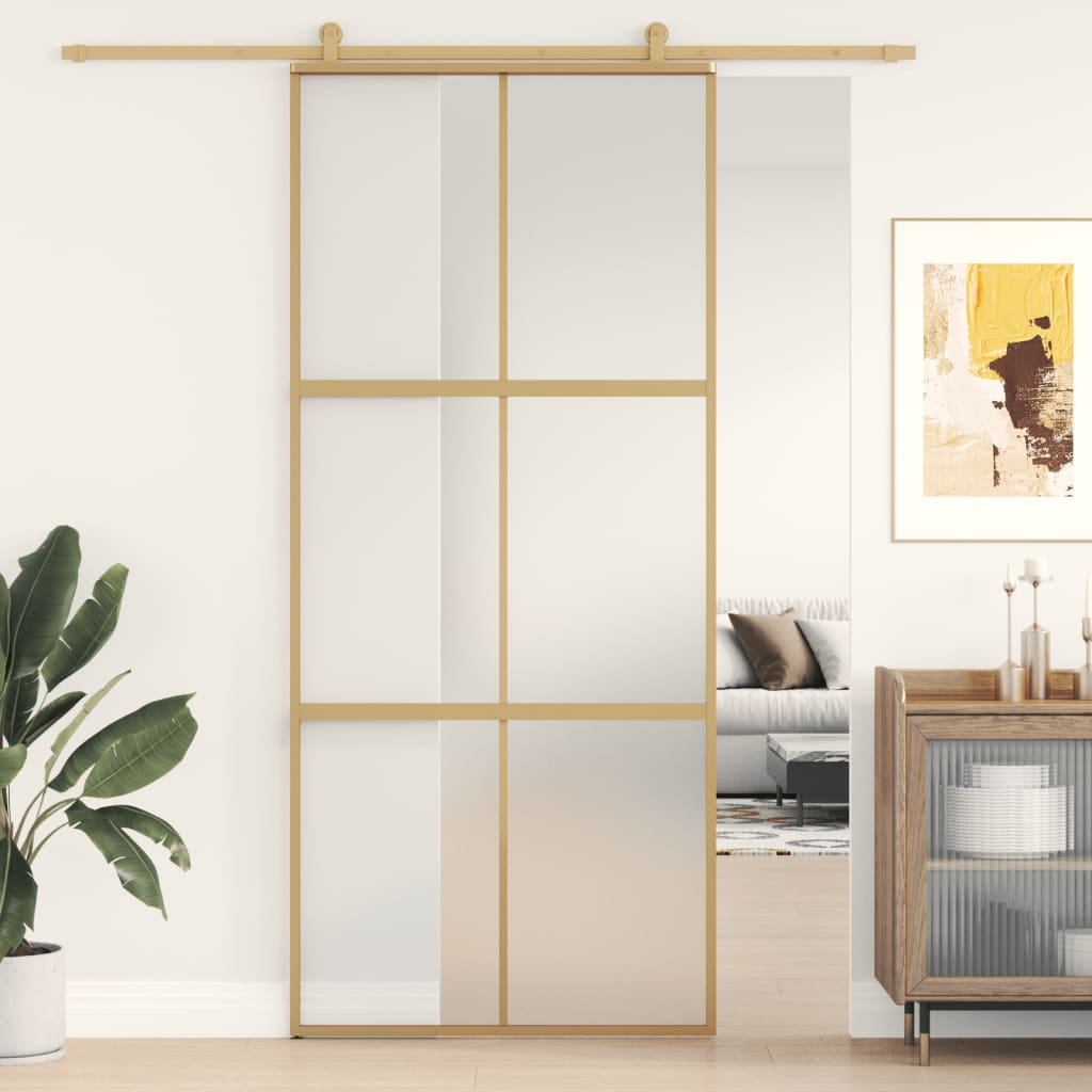 Liukuovi Kulta 90X205 Cm Himmeä Esg-Lasi Ja Alumiini