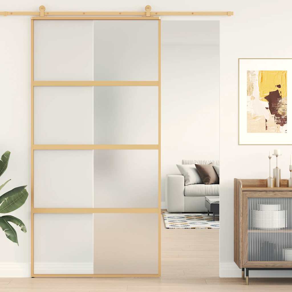 Liukuovi Kulta 102,5X205 Cm Himmeä Esg-Lasi Ja Alumiini