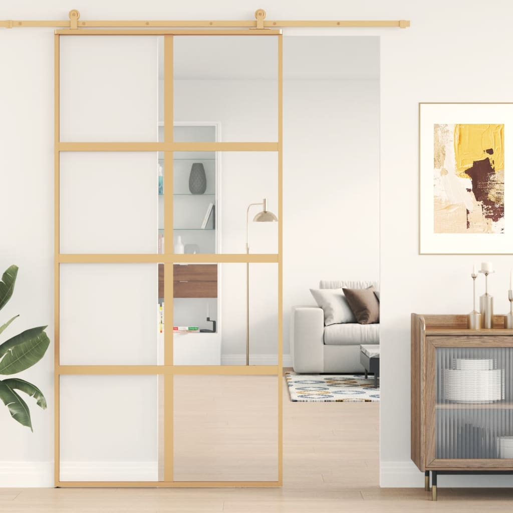 Liukuovi Kulta 102,5X205 Cm Kirkas Esg-Lasi Ja Alumiini