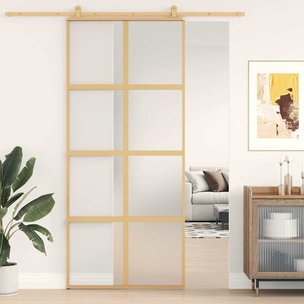 Liukuovi Kulta 90X205 Cm Himmeä Esg-Lasi Ja Alumiini