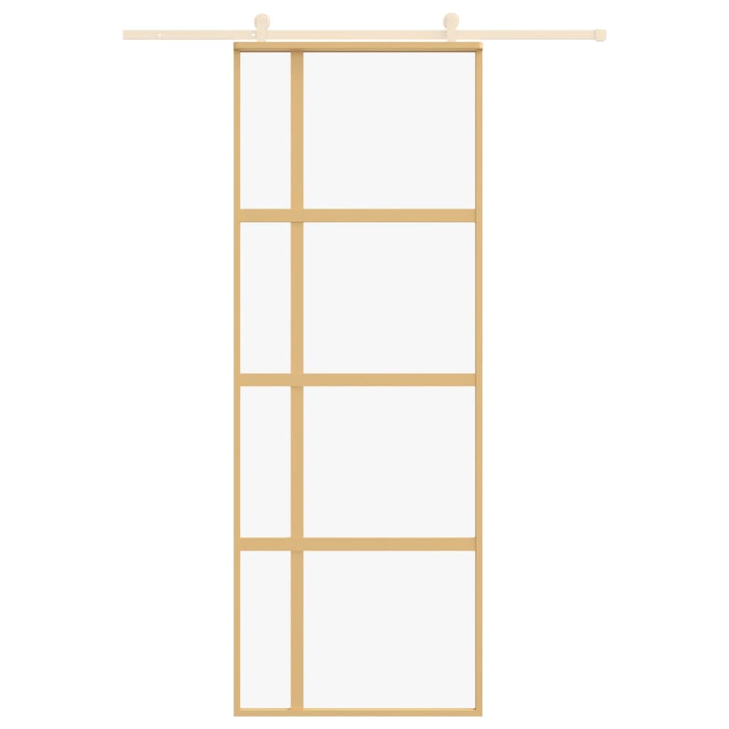 Liukuovi Kulta 76X205 Cm Kirkas Esg-Lasi Ja Alumiini