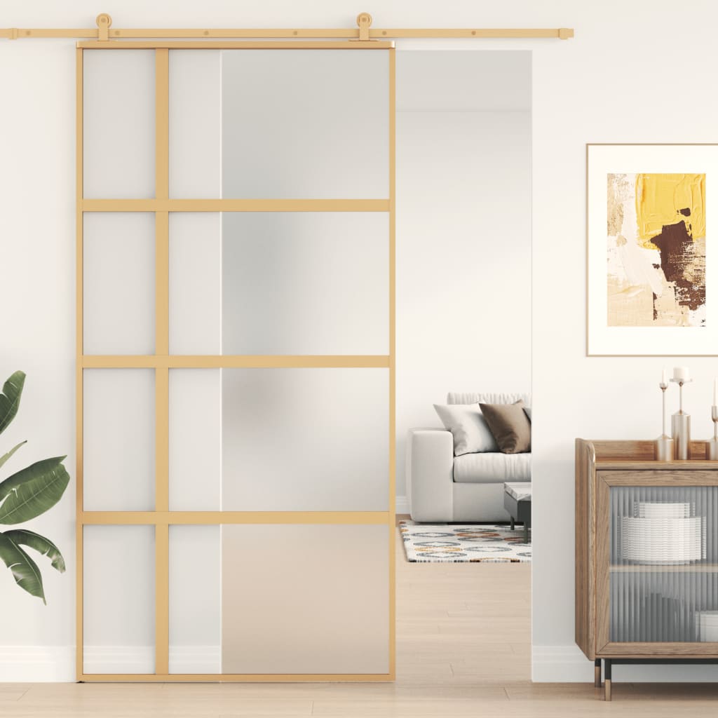 Liukuovi Kulta 102,5X205 Cm Himmeä Esg-Lasi Ja Alumiini