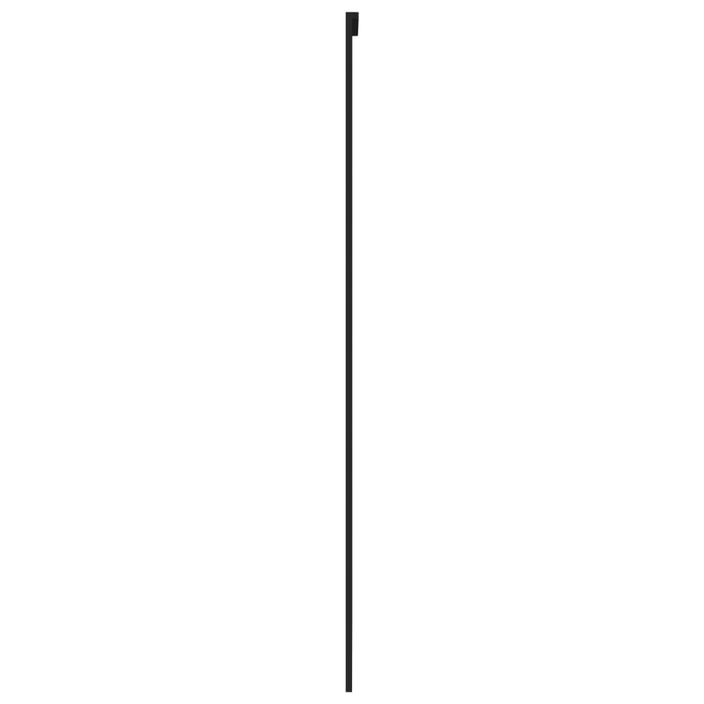 Liukuovi Musta 90X205 Cm Karkaistu Lasi Ja Alumiini