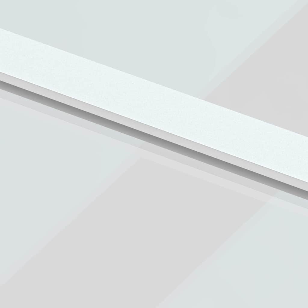 Liukuovi Valkoinen 90X205 Cm Karkaistu Lasi Ja Alumiini