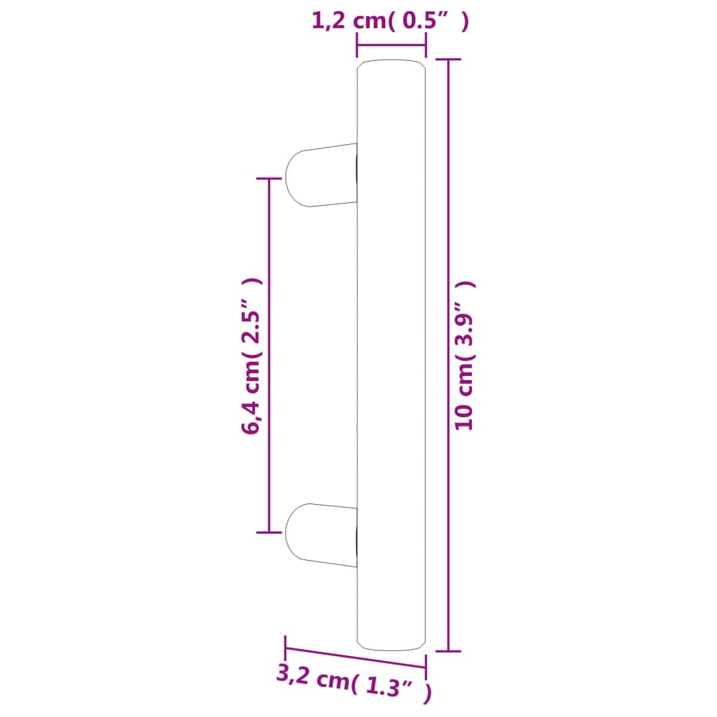 Kaapin Kahvat 20 Kpl Musta 64 Mm Ruostumaton Teräs
