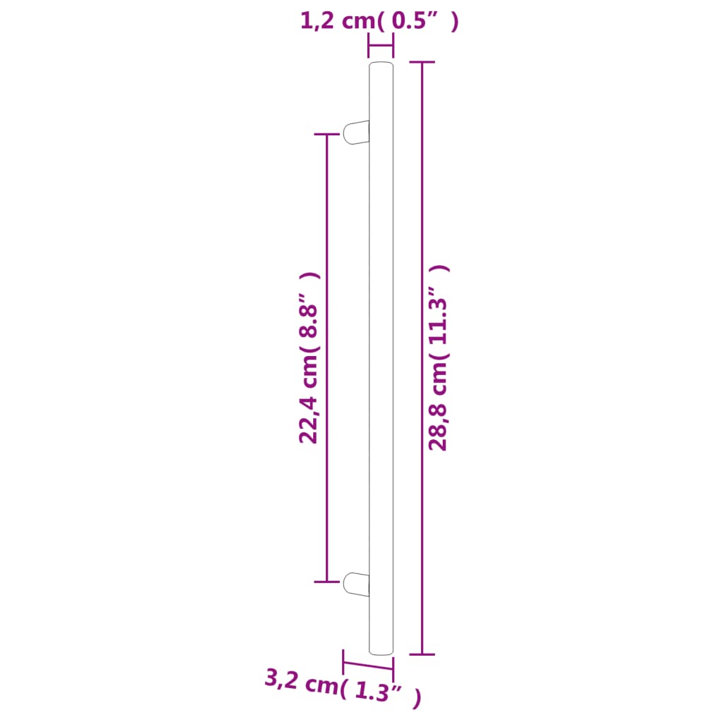 Kaapin Kahvat 20 Kpl Musta 224 Mm Ruostumaton Teräs