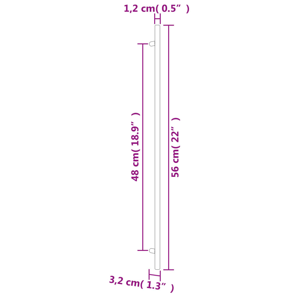 Kaapin Kahvat 10 Kpl Musta 480 Mm Ruostumaton Teräs