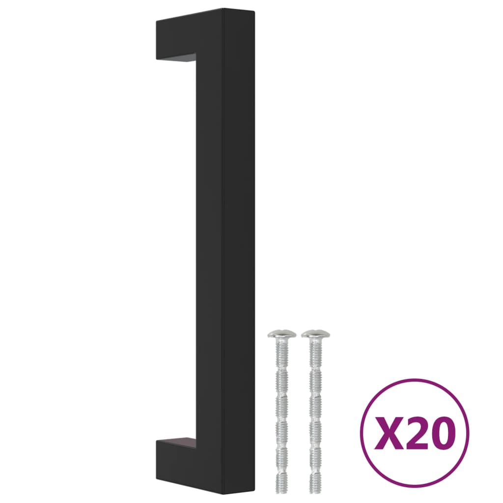 Kaapin Kahvat 20 Kpl Musta 128 Mm Ruostumaton Teräs