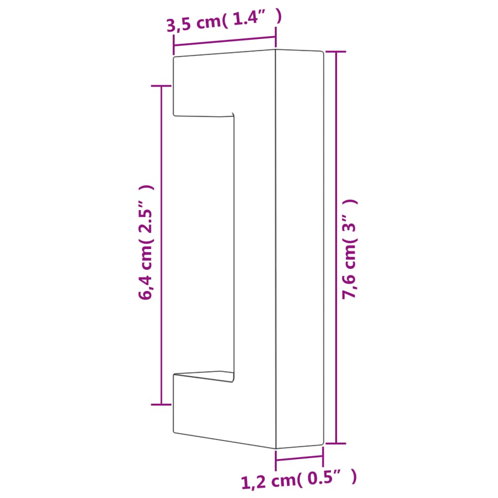 Kaapin Kahvat 20 Kpl Pronssi 64 Mm Ruostumaton Teräs