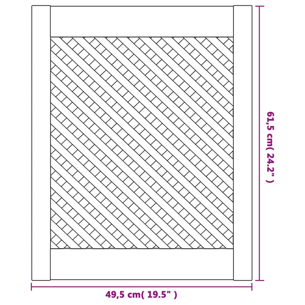 Kaapin Ovet Ristikkomuotoilu 2 Kpl 49,5X61,5 Cm Täysi Mänty