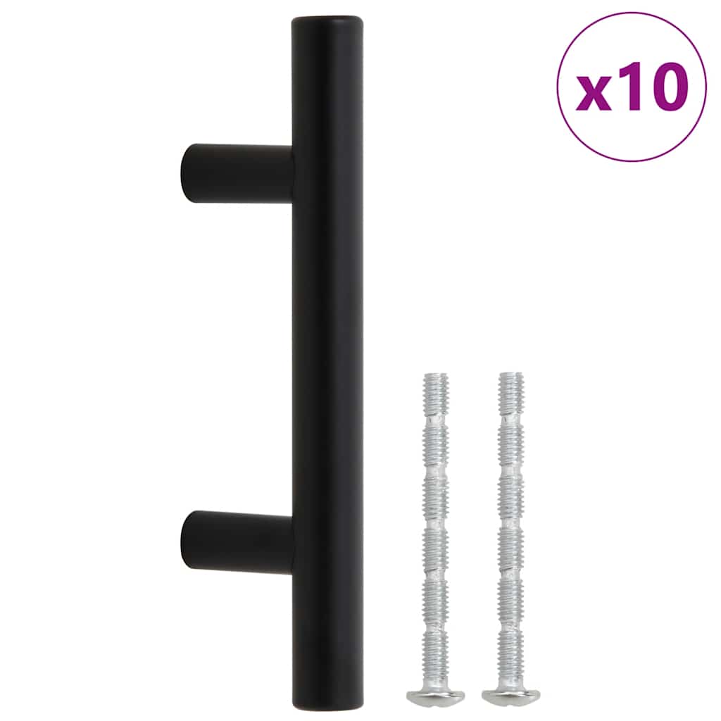 Kaapin Kahvat 10 Kpl Musta 64 Mm Ruostumaton Teräs