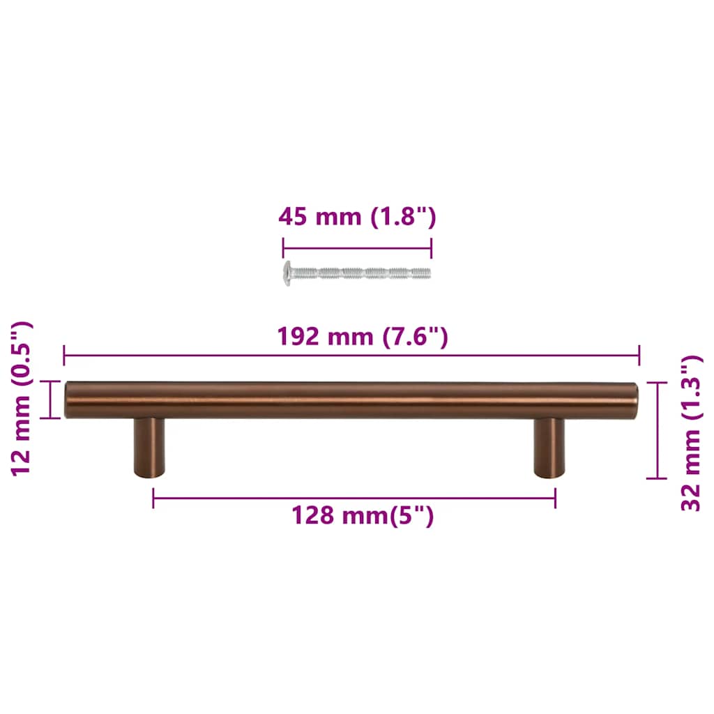 Kaapin Kahvat 10 Kpl Pronssi 128 Mm Ruostumaton Teräs