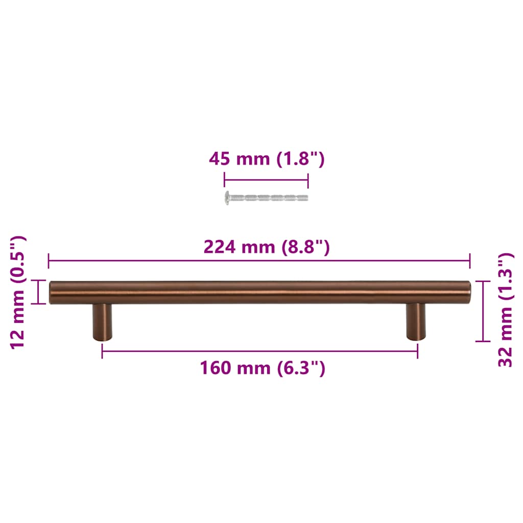 Kaapin Kahvat 10 Kpl Pronssi 160 Mm Ruostumaton Teräs