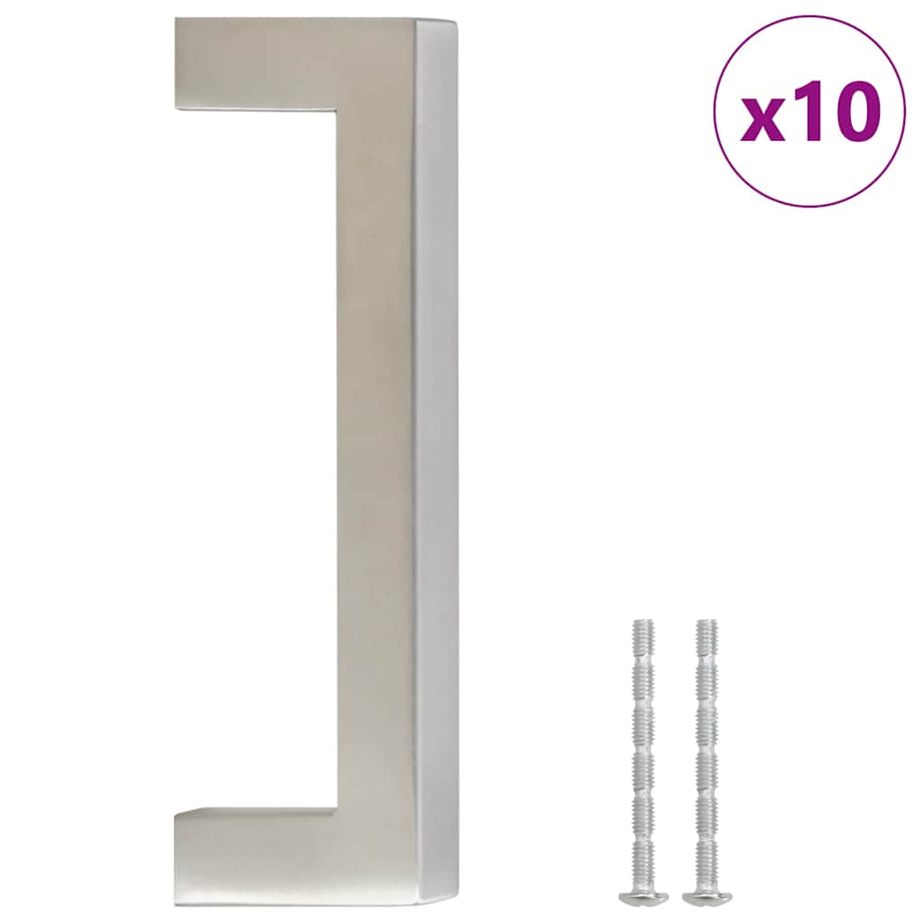 Kaapin Kahvat 10 Kpl Hopea 96 Mm Ruostumaton Teräs