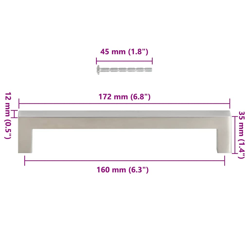 Kaapin Kahvat 10 Kpl Hopea 160 Mm Ruostumaton Teräs
