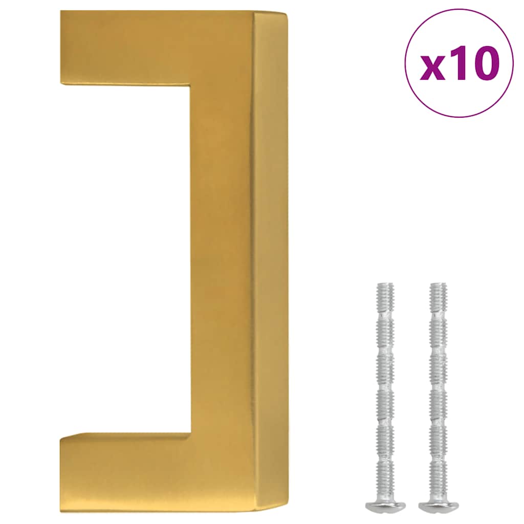 Kaapin Kahvat 10 Kpl Kulta 64 Mm Ruostumaton Teräs