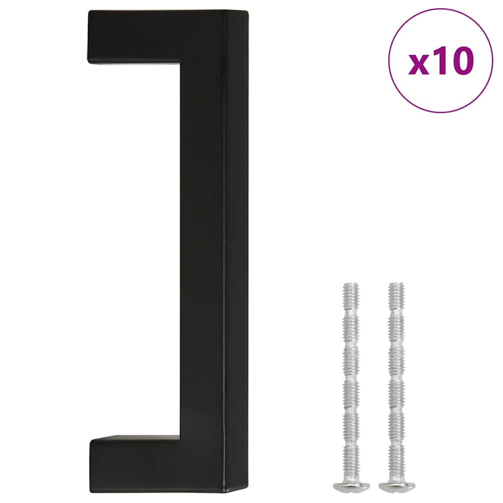 Kaapin Kahvat 10 Kpl Musta 96 Mm Ruostumaton Teräs