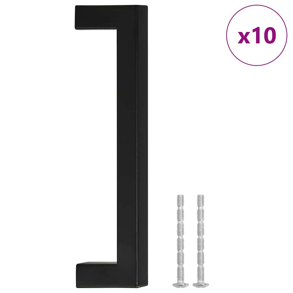 Kaapin Kahvat 10 Kpl Musta 128 Mm Ruostumaton Teräs