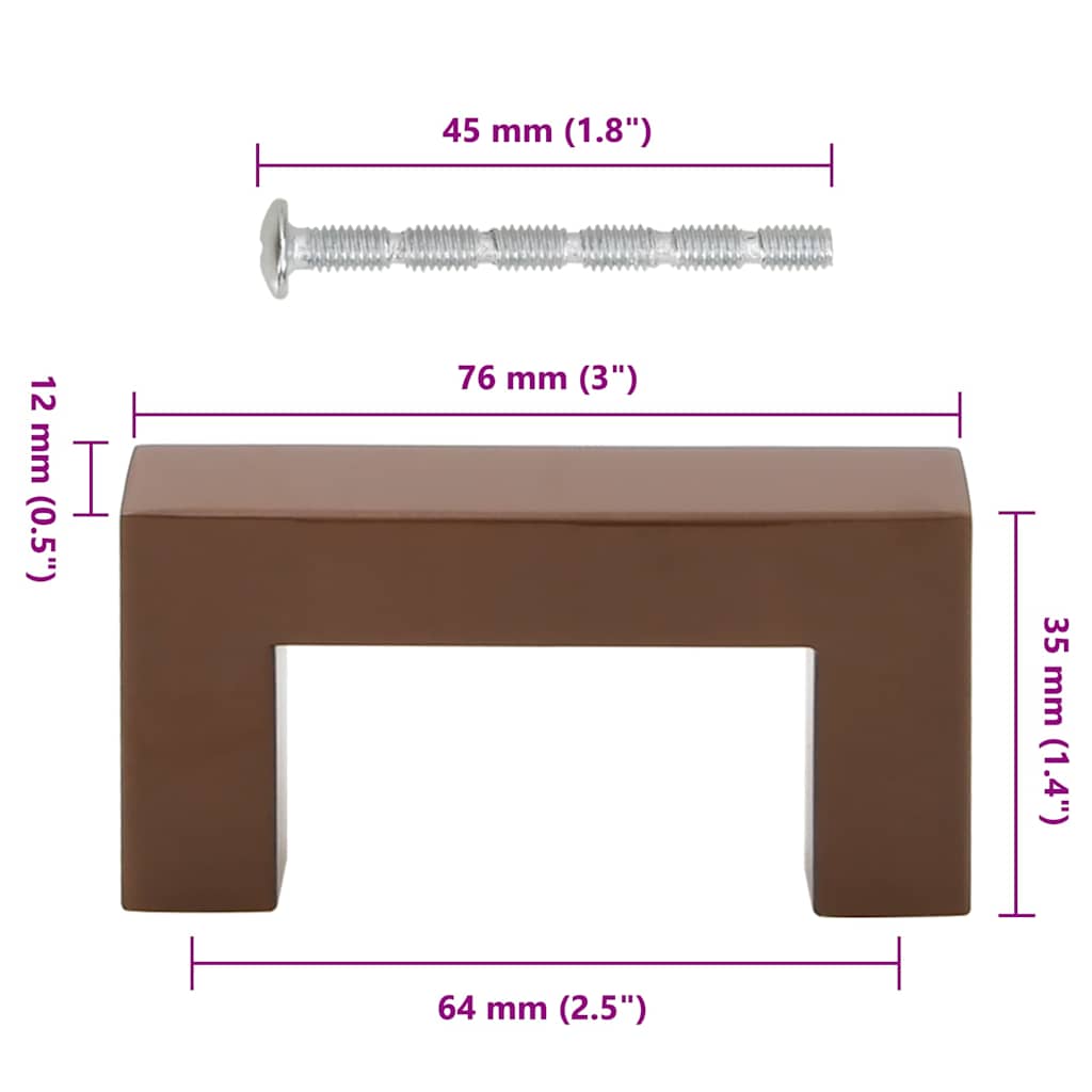 Kaapin Kahvat 10 Kpl Pronssi 64 Mm Ruostumaton Teräs