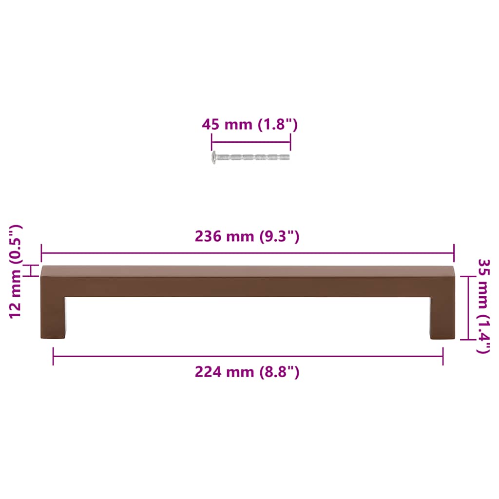 Kaapin Kahvat 5 Kpl Pronssi 224 Mm Ruostumaton Teräs