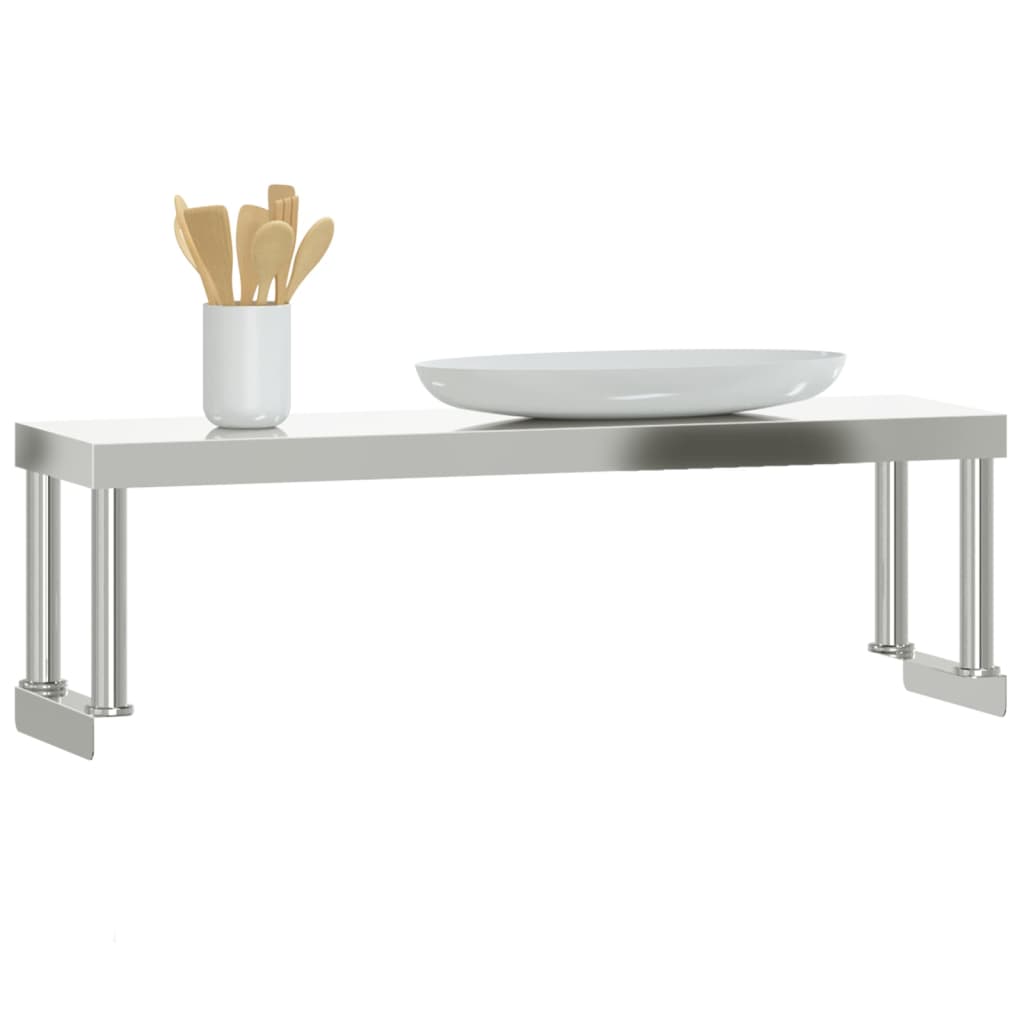 Keittiön Työtason Hylly 110X30X35 Cm Ruostumaton Teräs