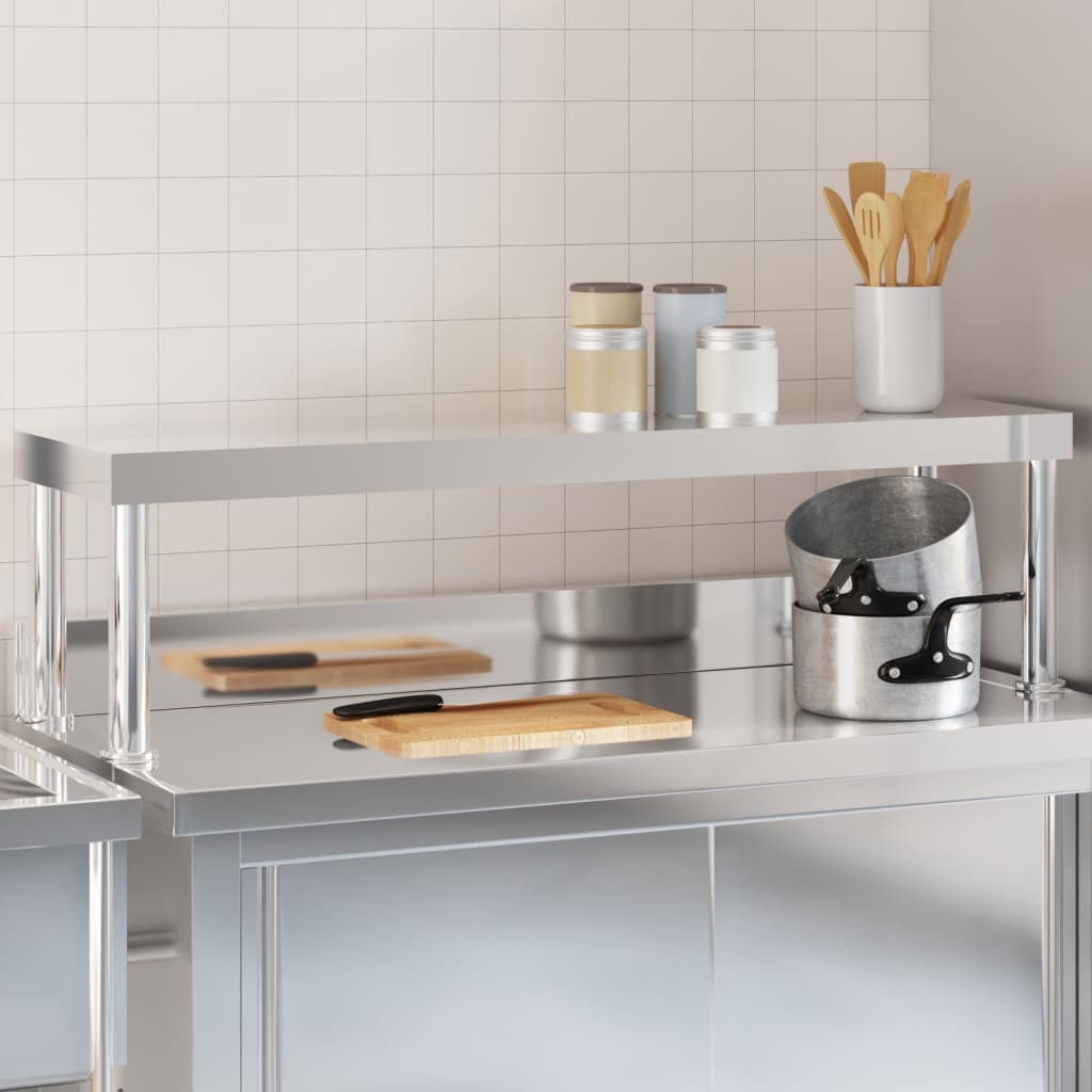 Keittiön Työtason Hylly 110X30X35 Cm Ruostumaton Teräs