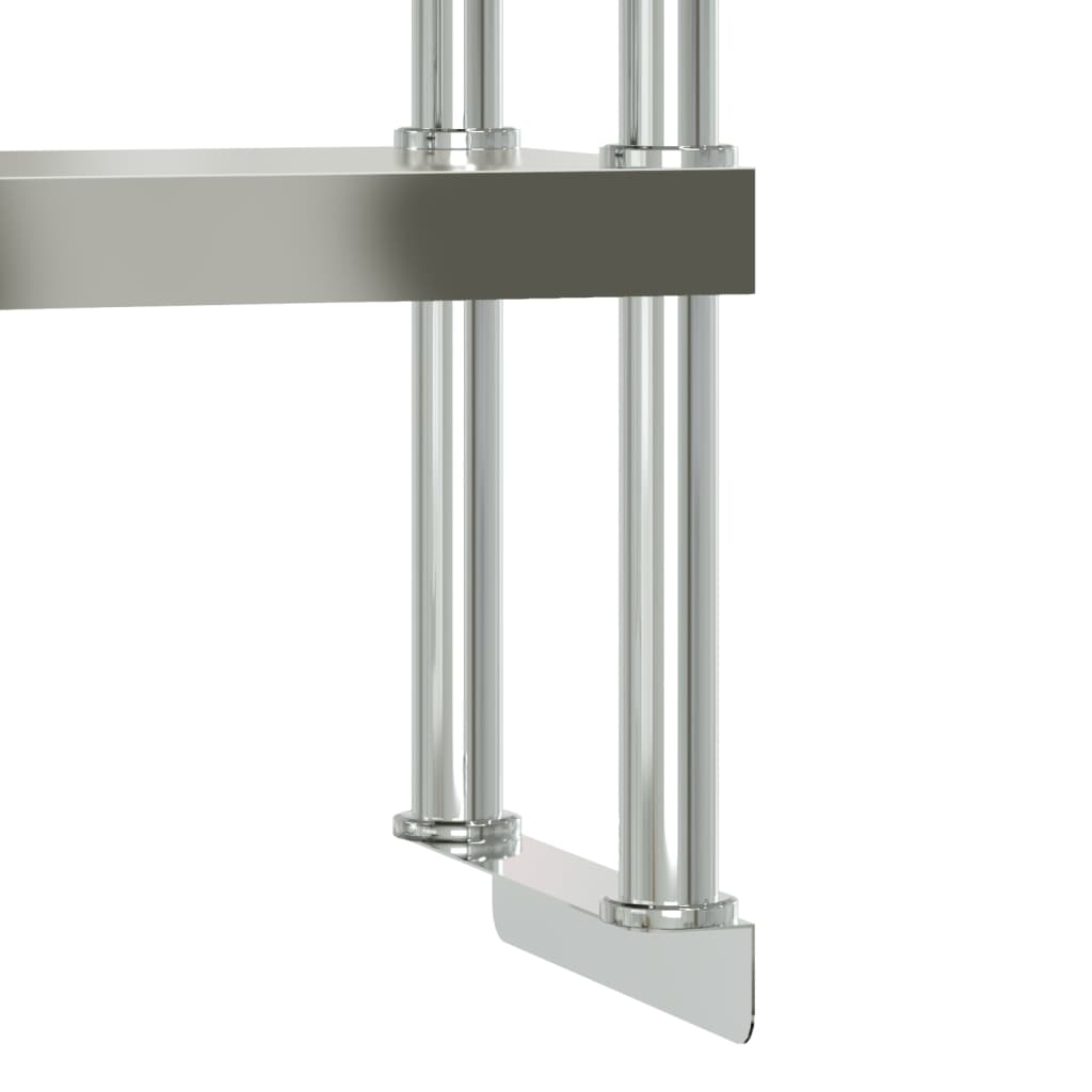 Keittiön Työtason Hylly 2 Tasoa 110X30X65 Cm Ruostumaton Teräs