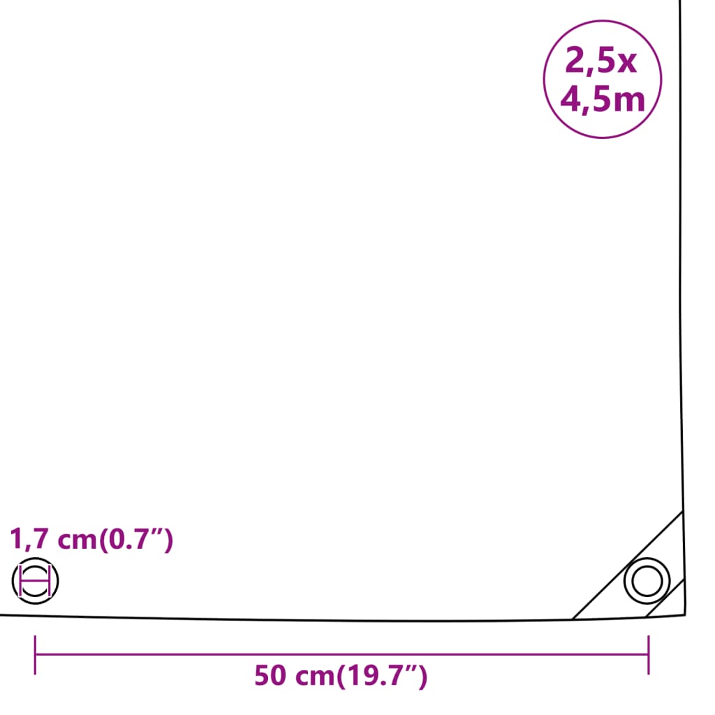 Pressu Harmaa 2,5X4,5 M 650 G/M²