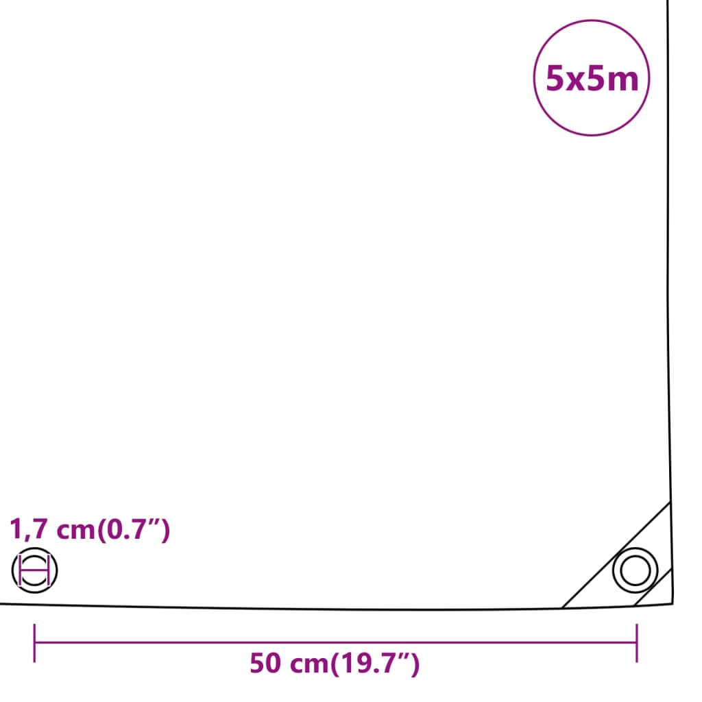 Pressu Harmaa 5X5 M 650 G/M²