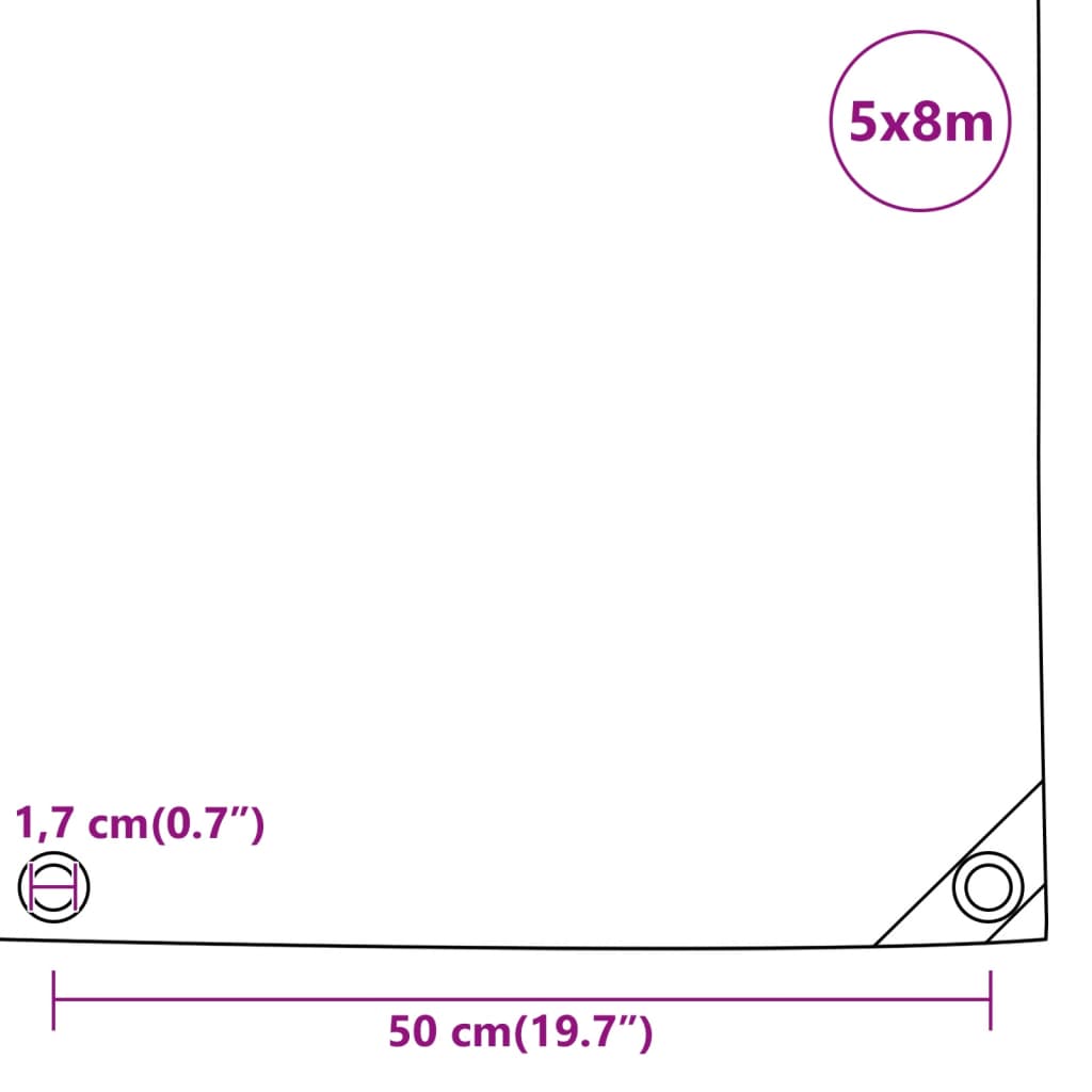 Pressu Musta 5X8 M 650 G/M²