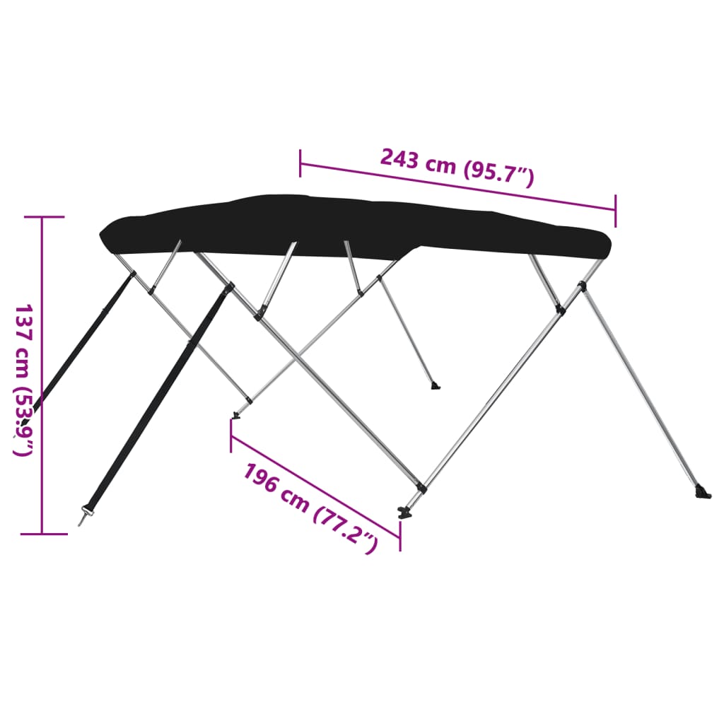 4-Kaarinen Bimini-Kate Musta 243X196X137 Cm