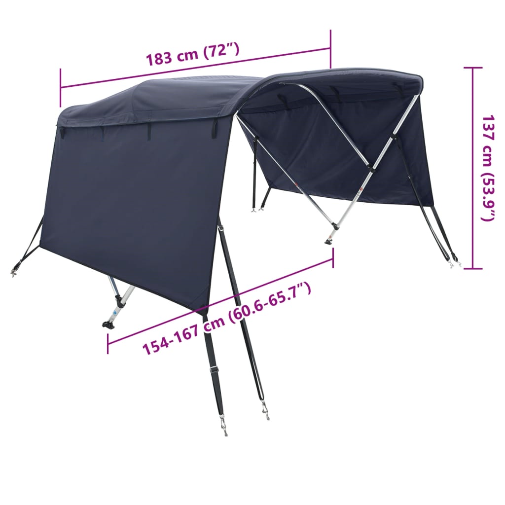 3-Kaarinen Bimini-Kate Sivuseinillä 183X(154-167)X137 Cm