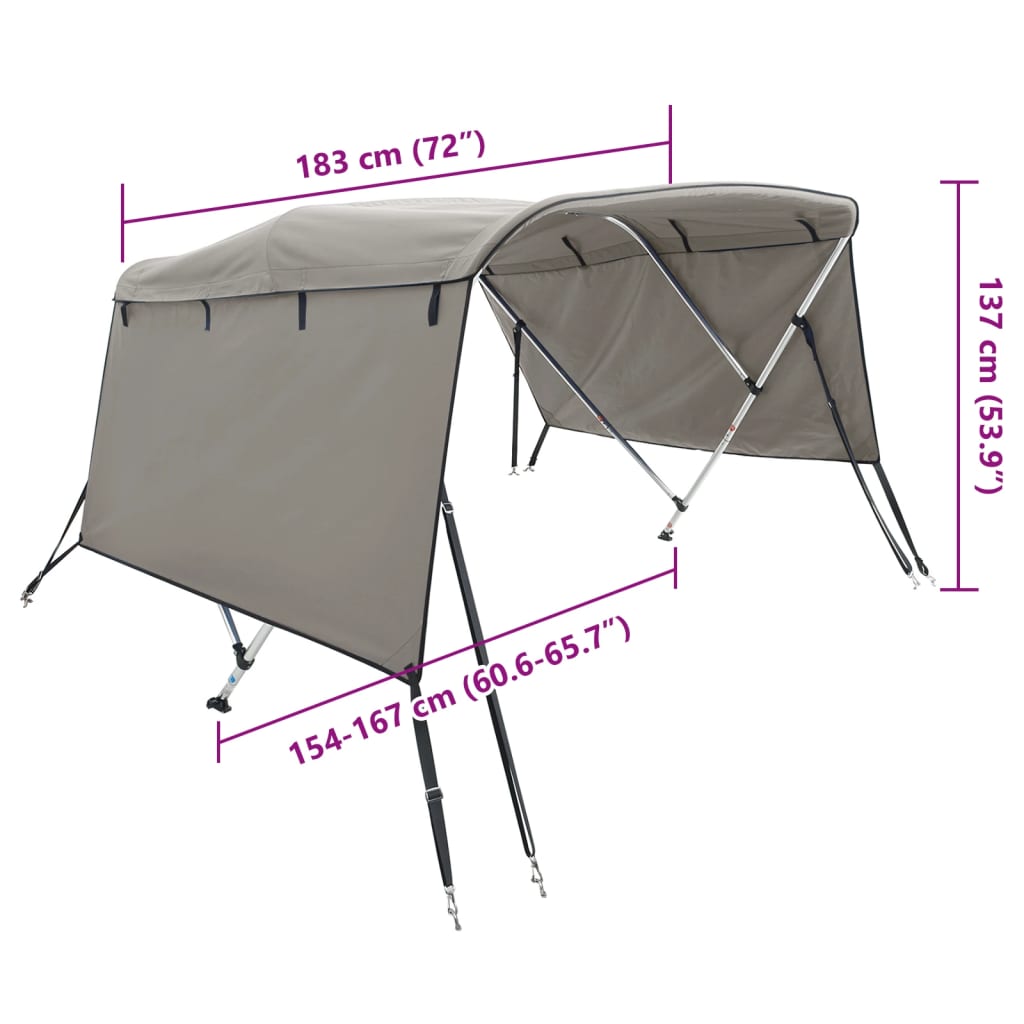 3-Kaarinen Bimini-Kate Sivuseinillä 183X(154-167)X137 Cm