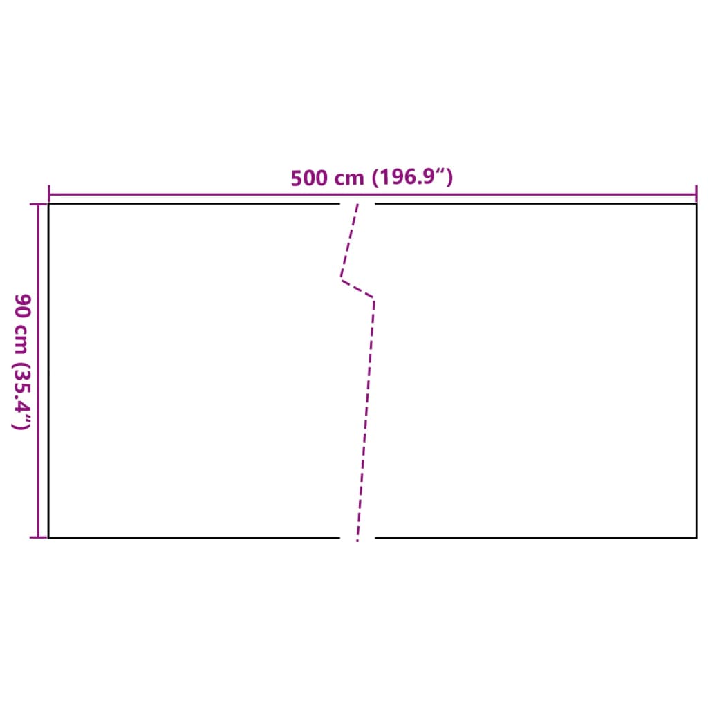 Parvekesuoja Musta 500X90 Cm Polyrottinki