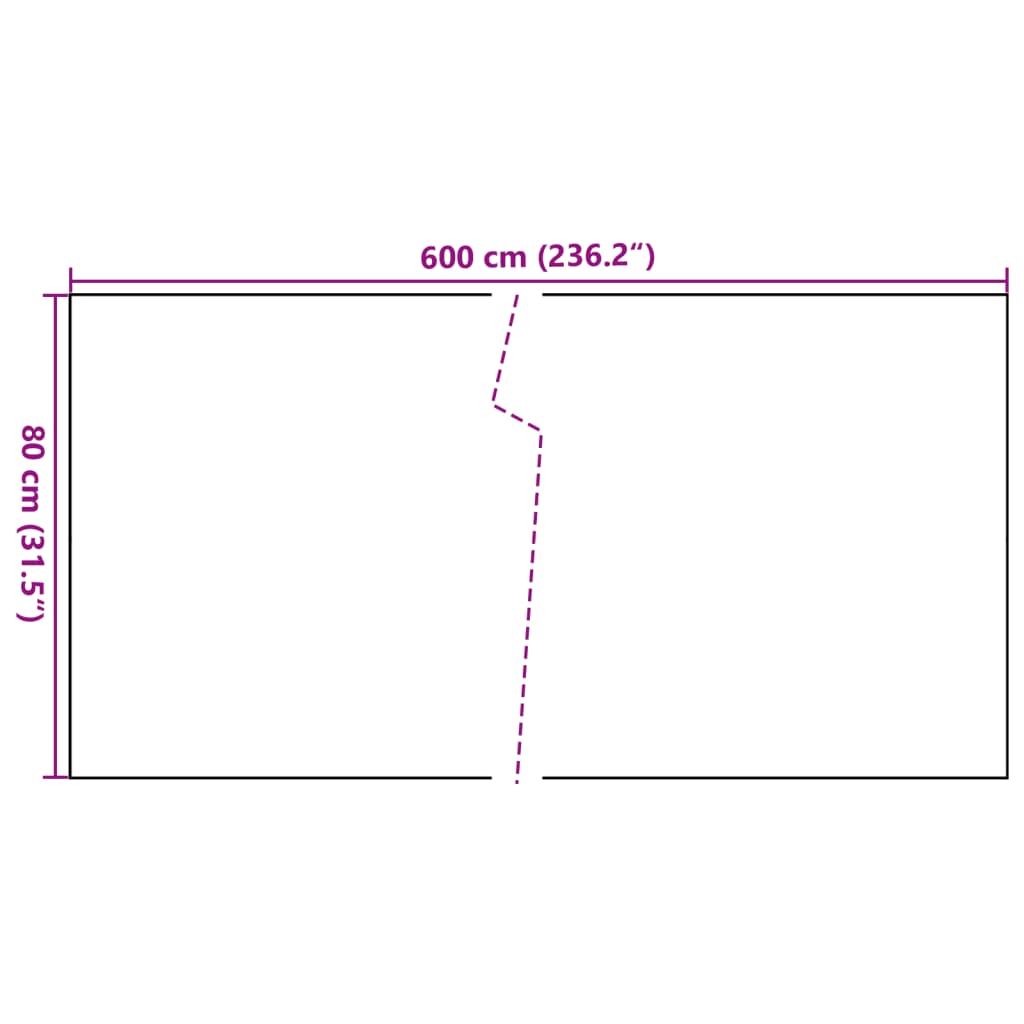 Parvekesuoja Musta 600X80 Cm Polyrottinki