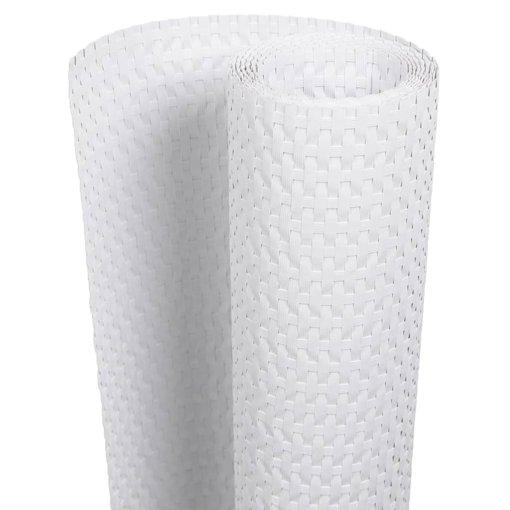 Parvekesuojat 10 Kpl Valkoinen 255X19 Cm Polyrottinki