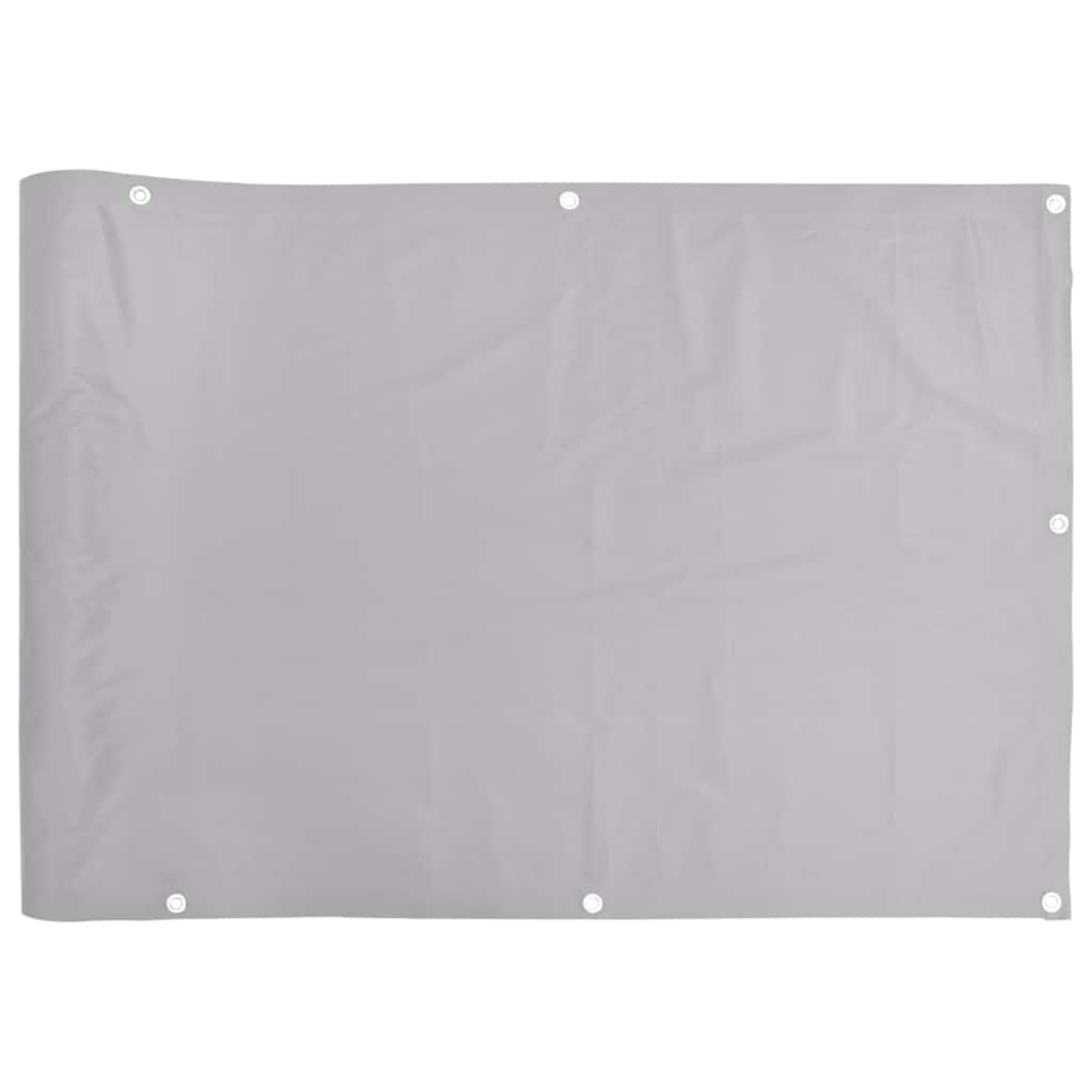 Parvekkeen Yksityisyyssuoja Harmaa 500X90 Cm Pvc