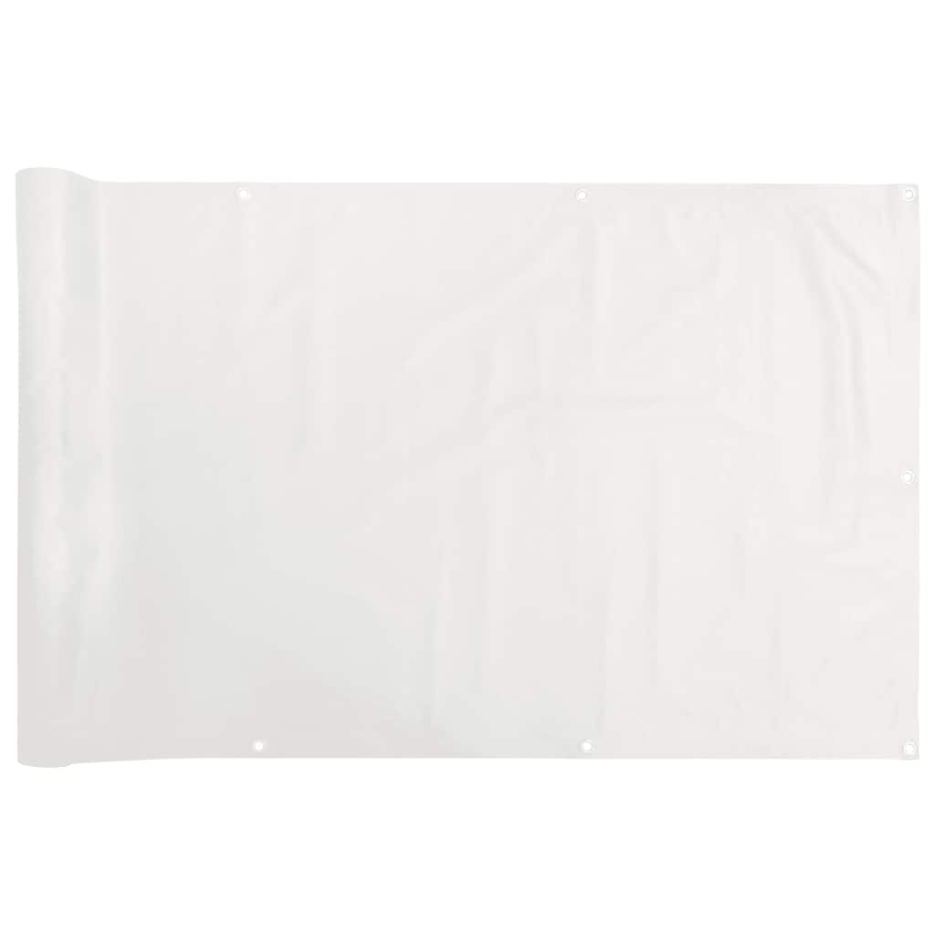 Parvekkeen Yksityisyyssuoja Valkoinen 600X120 Cm Pvc