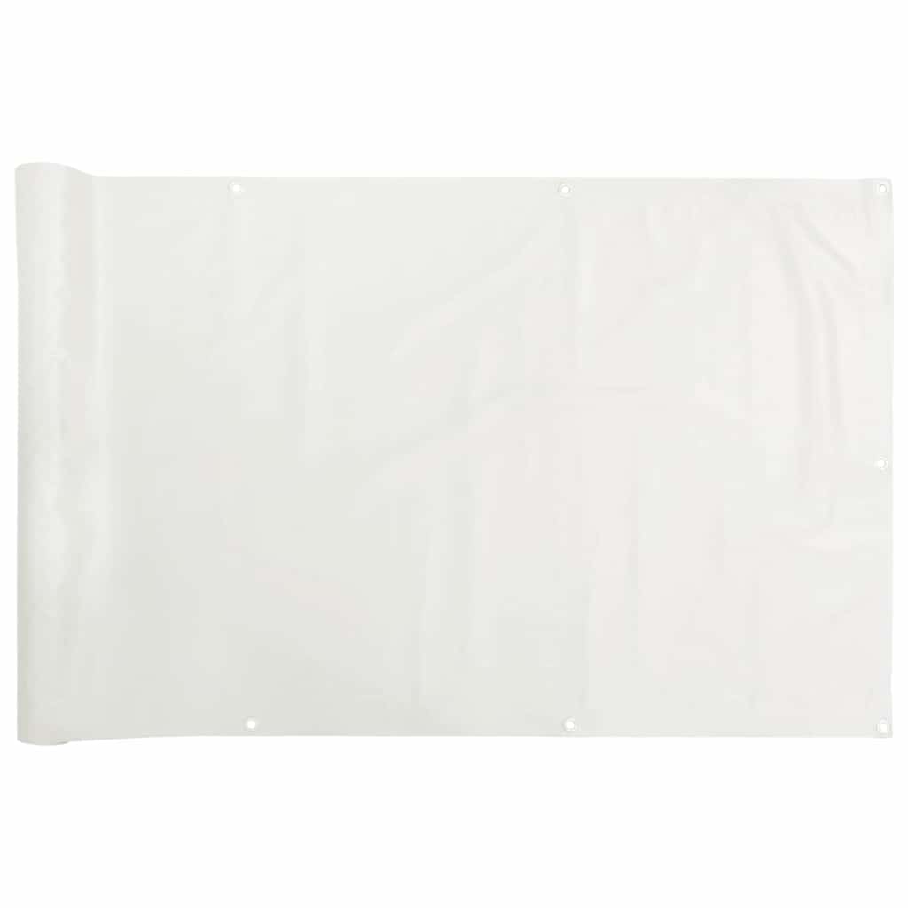 Parvekkeen Yksityisyyssuoja Valkoinen 800X120 Cm Pvc