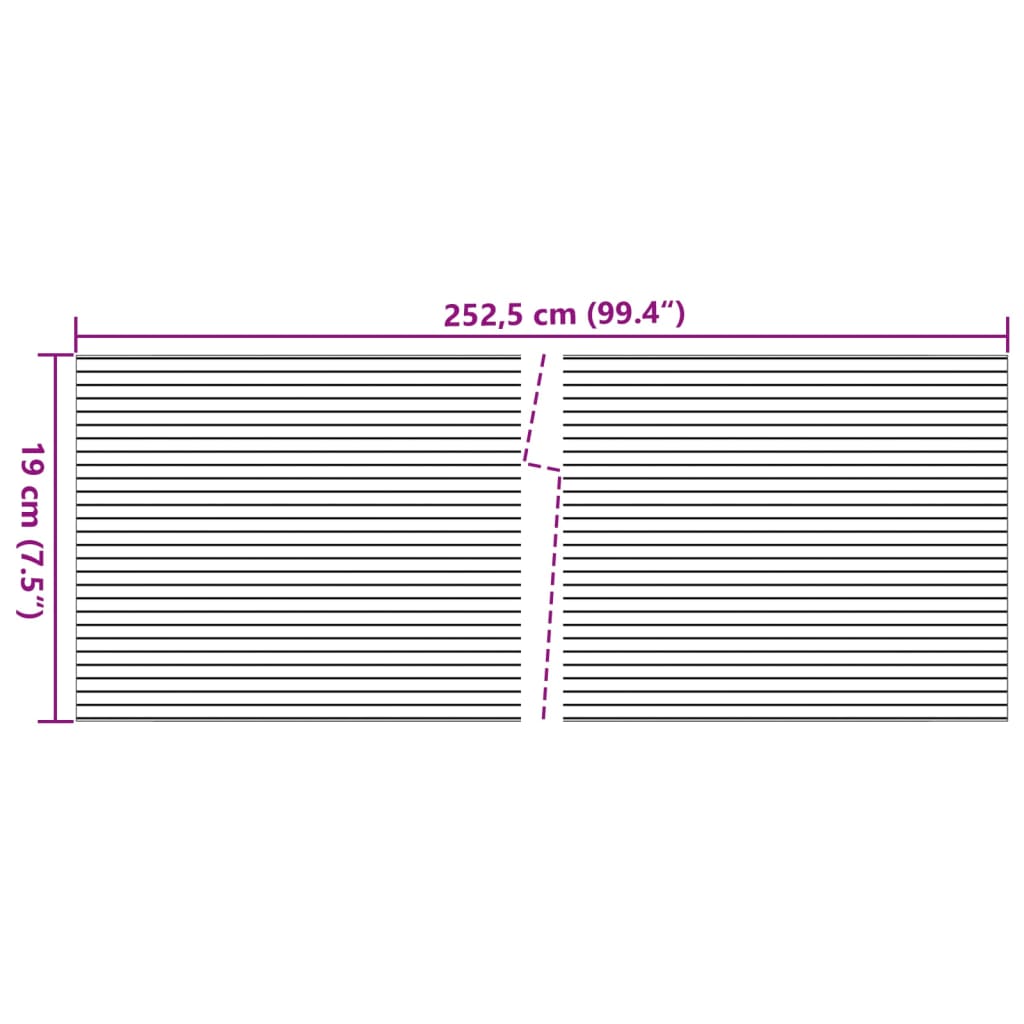 Puutarhan Yksityisyydensuojat 10 Kpl V.harmaa 252,5X19 Cm Pvc